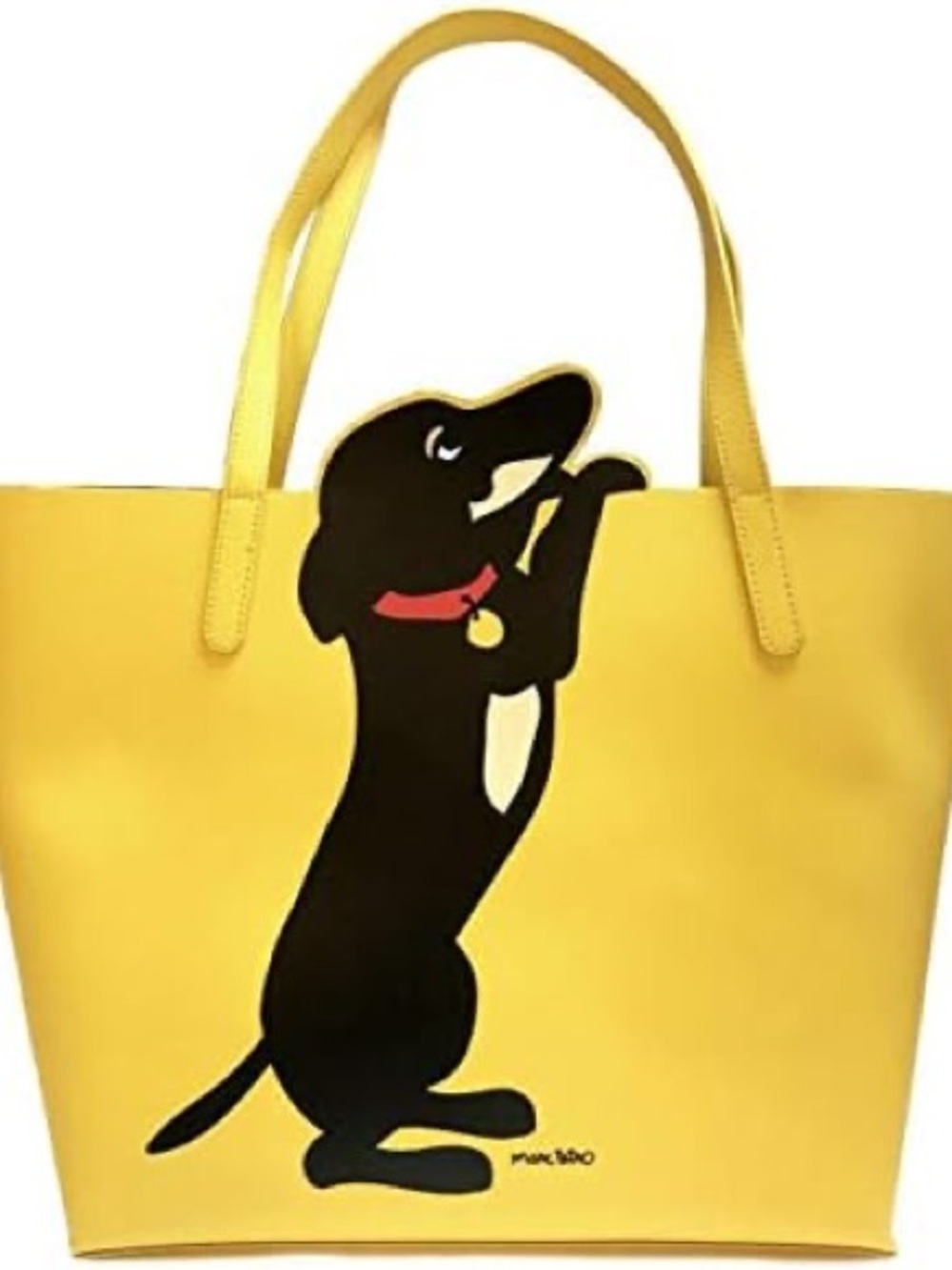 Marc Tetro Yellow Dachshund Dog Purse